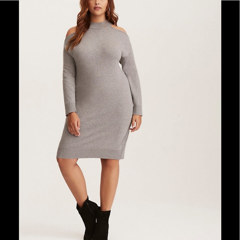 TORRID Cold Shoulder Sweater Dress 2